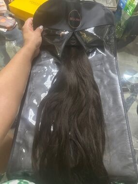 BELLAMI Natural Dark Brown Clip on hair extensions 26”